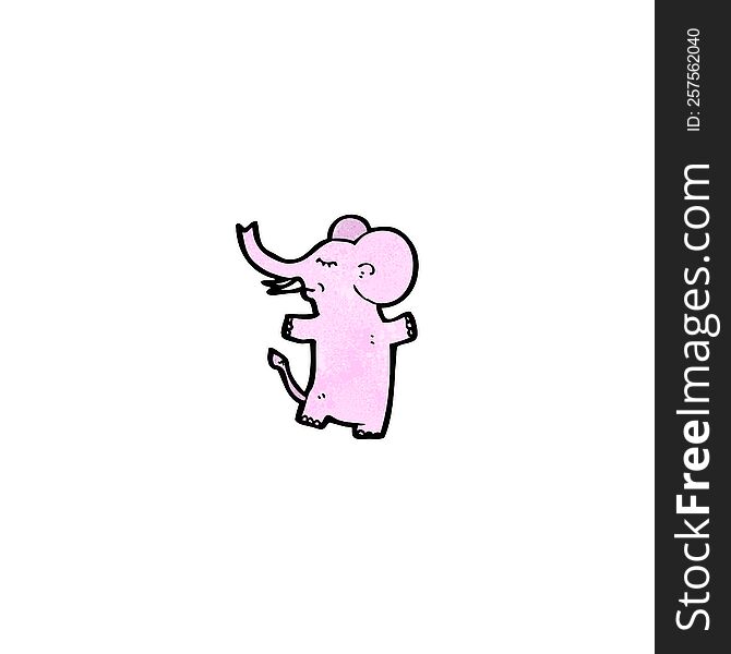Pink Elephant Cartoon Character