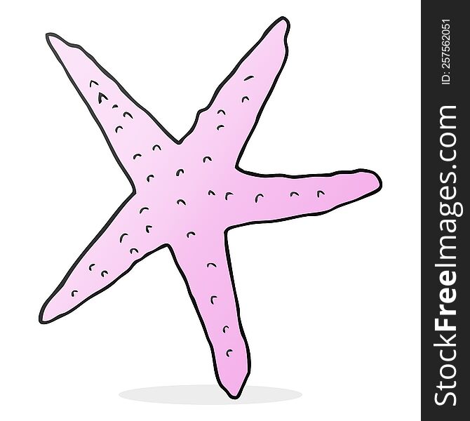 freehand drawn cartoon starfish