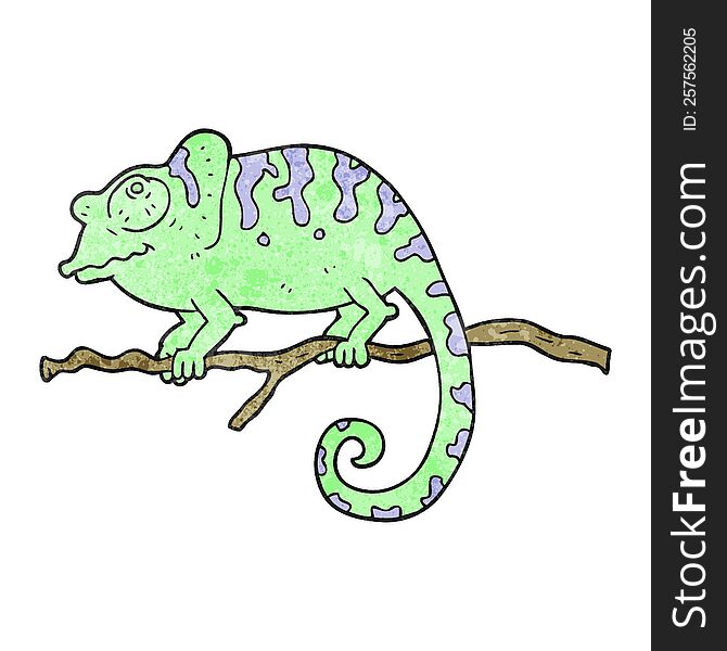 Textured Cartoon Chameleon