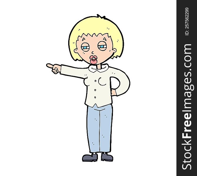 cartoon woman telling off