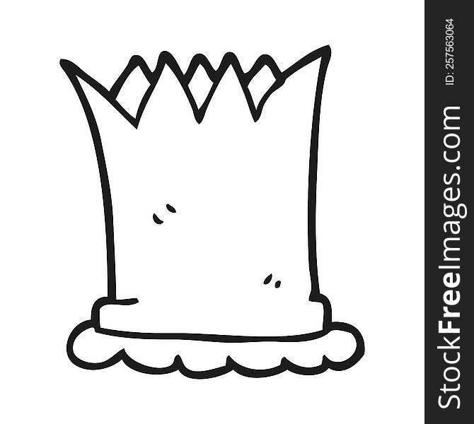 Black And White Cartoon Crown