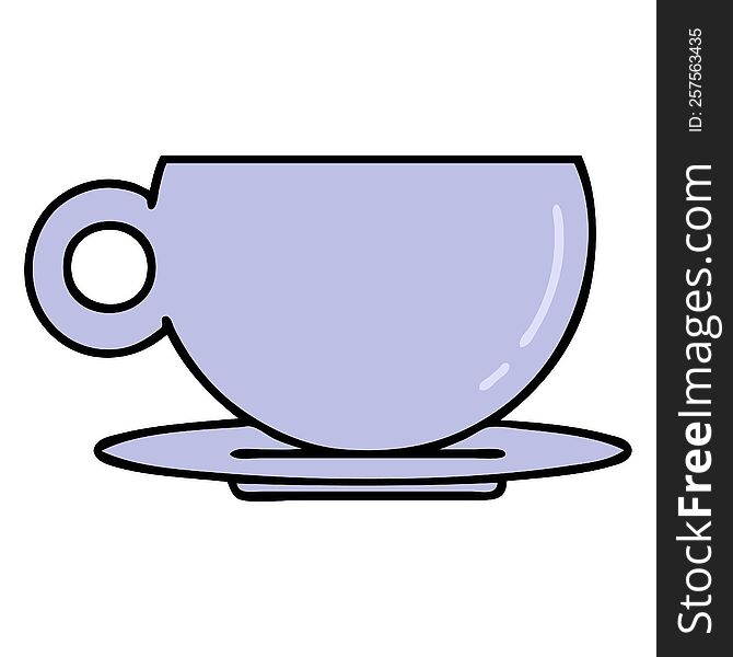 cartoon of a coffee or tea cup