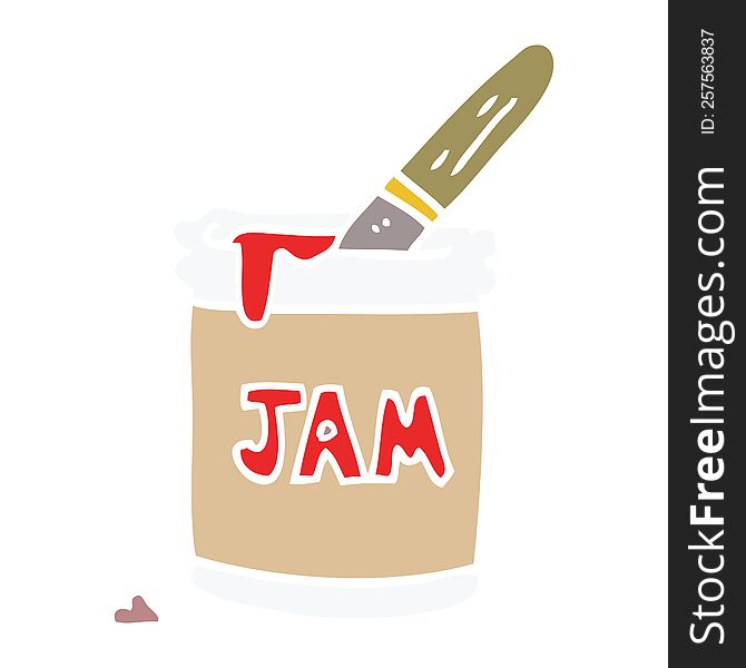 Cartoon Doodle Jam Jar