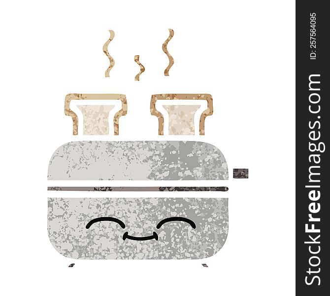 Retro Illustration Style Cartoon Of A Toaster