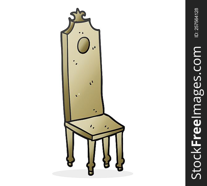freehand drawn cartoon fancy chair
