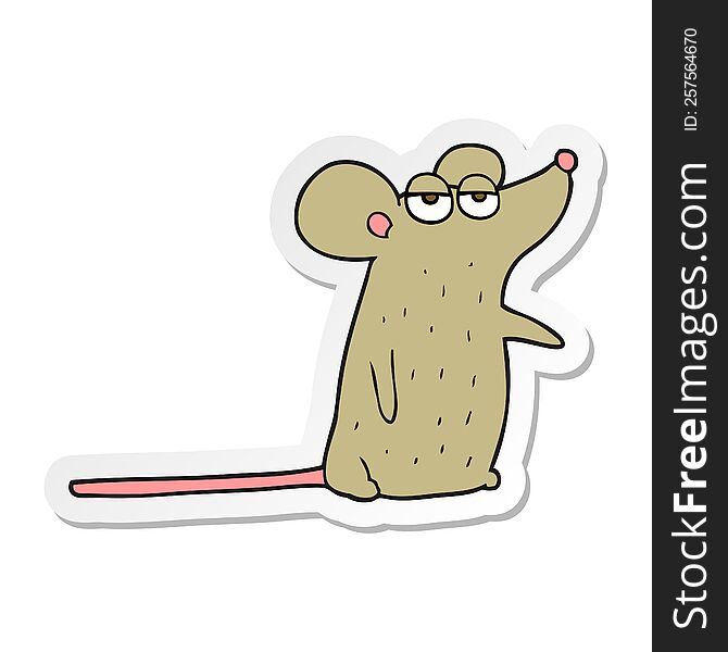 Sticker Of A Cartoon Mouse