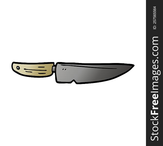 cartoon doodle chef knife