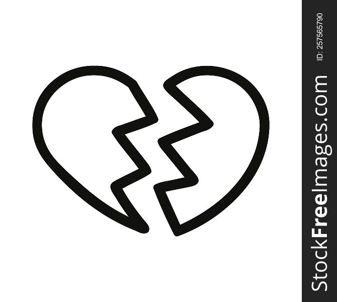 broken heart icon symbol