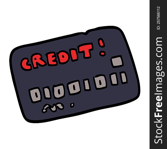 Cartoon Doodle Credit Card