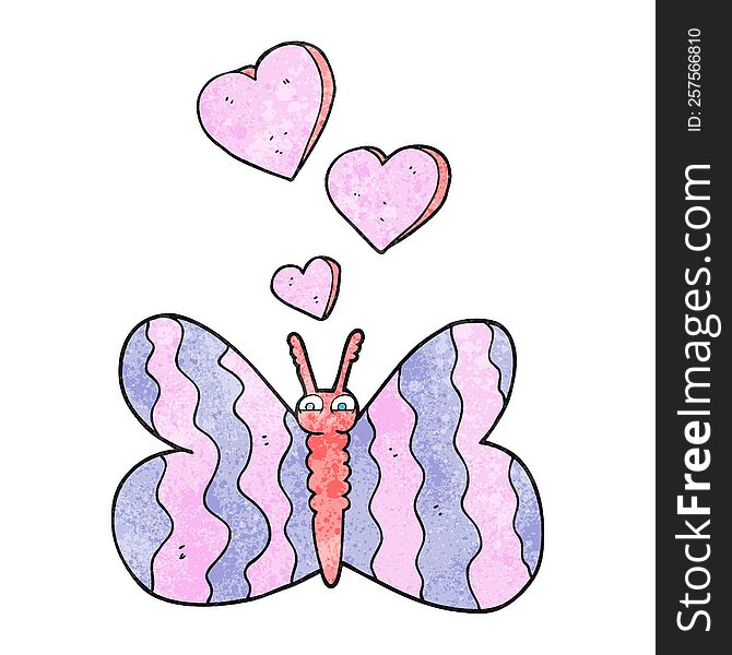 Textured Cartoon Butterfly