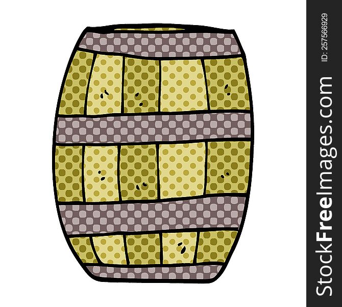 Cartoon Doodle Beer Barrel