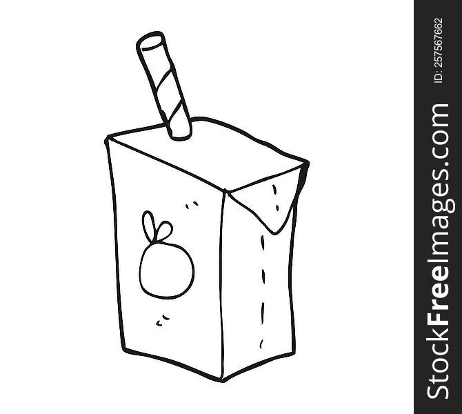 Black And White Cartoon Juice Box