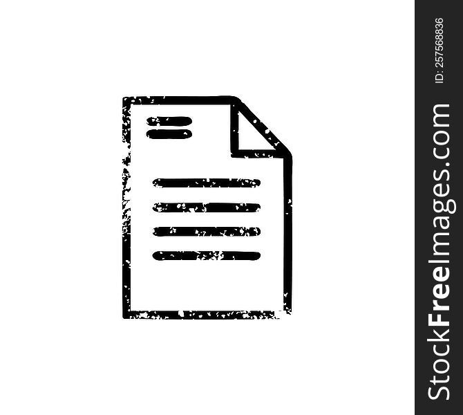 Official Document Distressed Icon