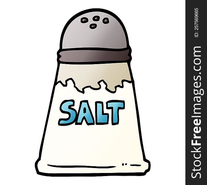 vector gradient illustration cartoon salt shaker