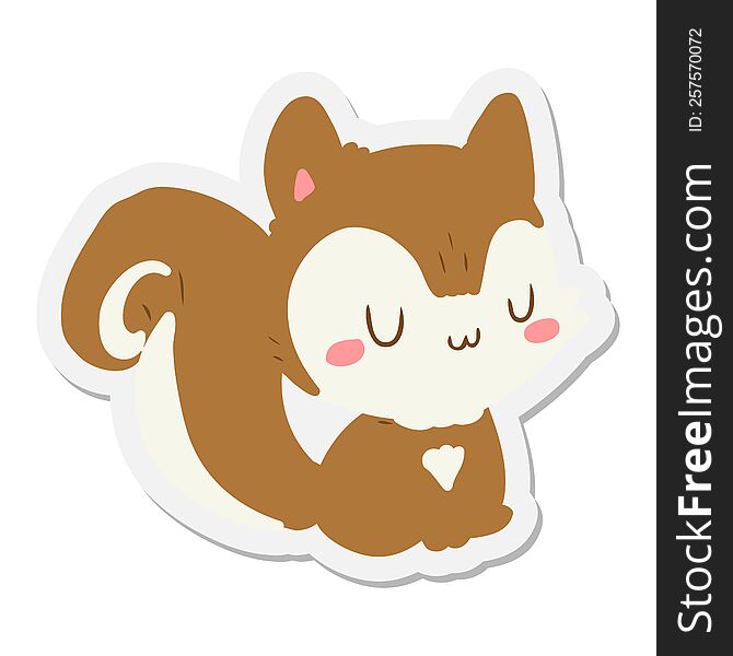 cartoon squirrel sticker