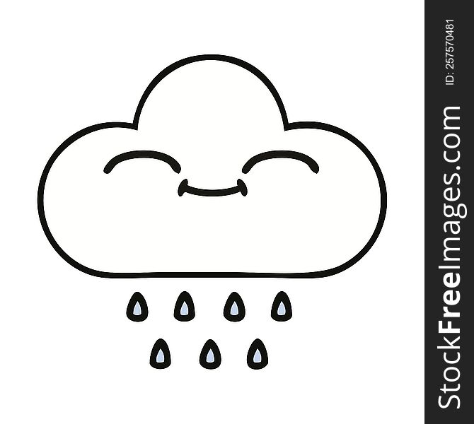 Cute Cartoon Rain Cloud