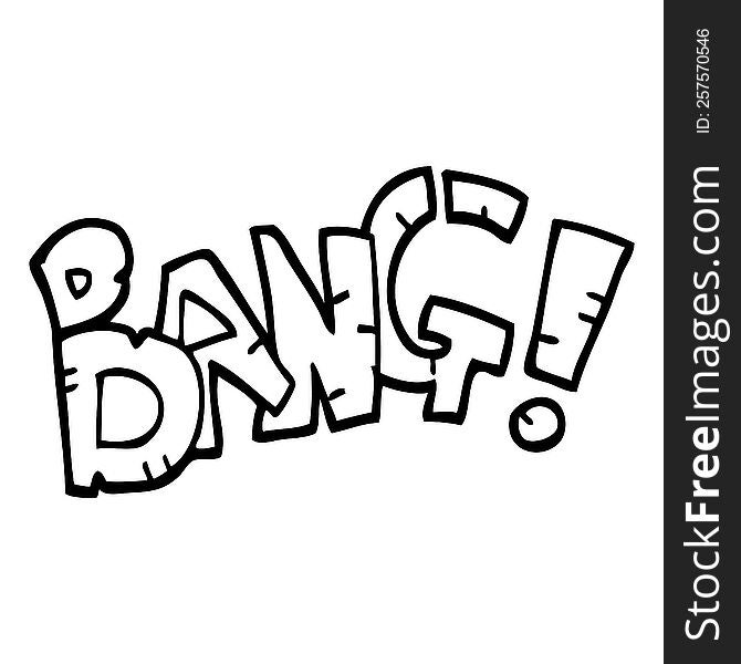black and white cartoon bang symbol