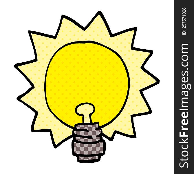 Cartoon Doodle Light Bulb