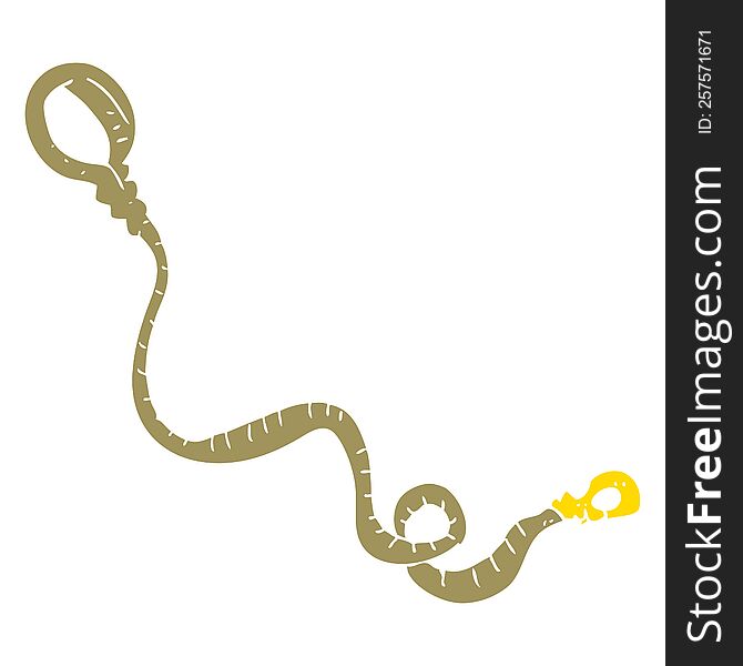 flat color illustration of dog leash. flat color illustration of dog leash