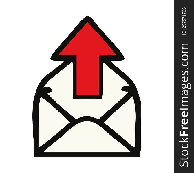 cute cartoon of a email sign. cute cartoon of a email sign