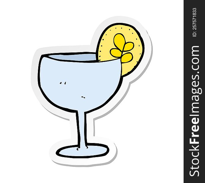 sticker of a cartoon cocktail