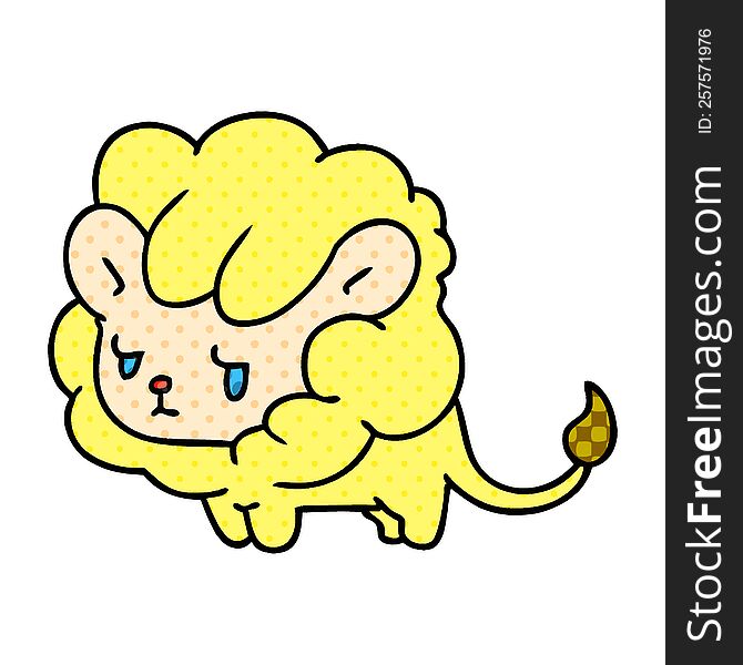 Cartoon Kawaii Cute Lion Cub