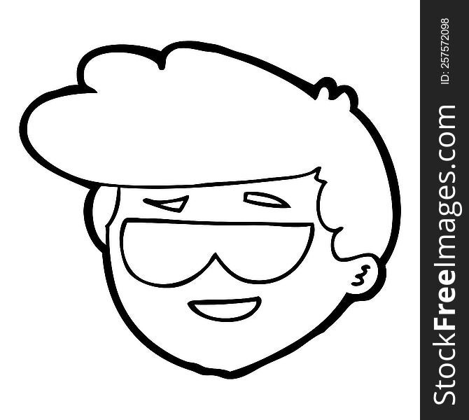 cartoon boy wearing sunglasses