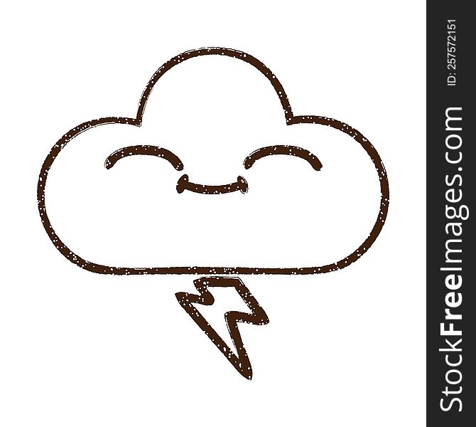 Thunder Cloud Charcoal Drawing