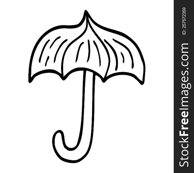 Line Drawing Cartoon Umbrella Tattoo Symbol