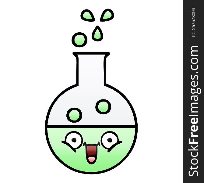 gradient shaded cartoon of a test tube