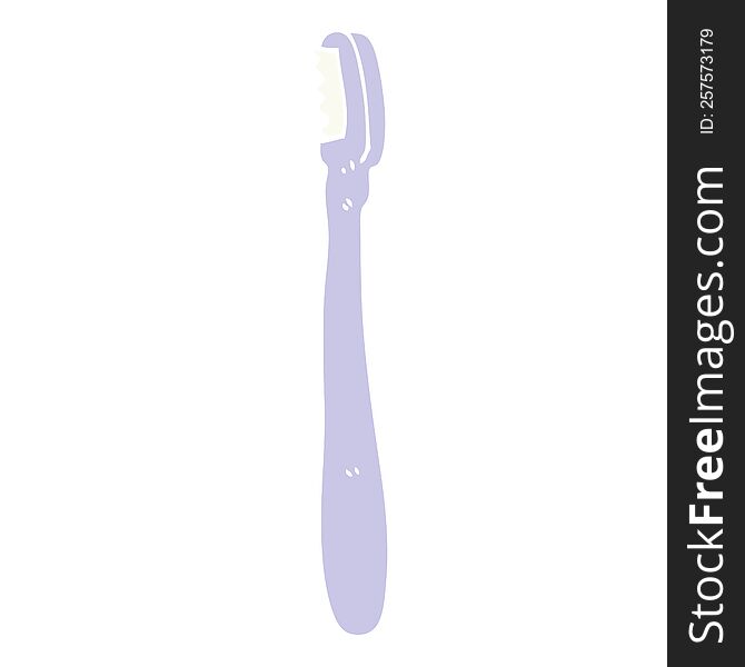 flat color style cartoon toothbrush