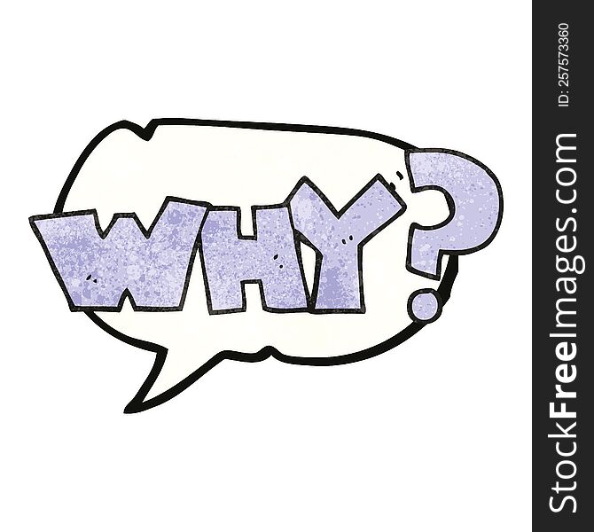 speech bubble textured cartoon shout WHY