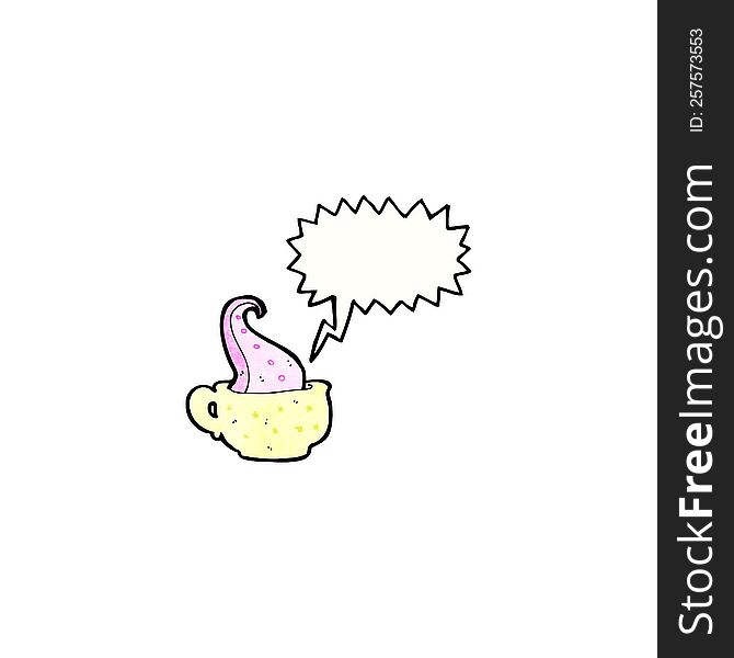 tentacle in teacup cartoon