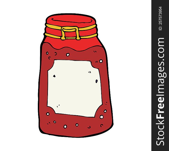 cartoon jar of jam