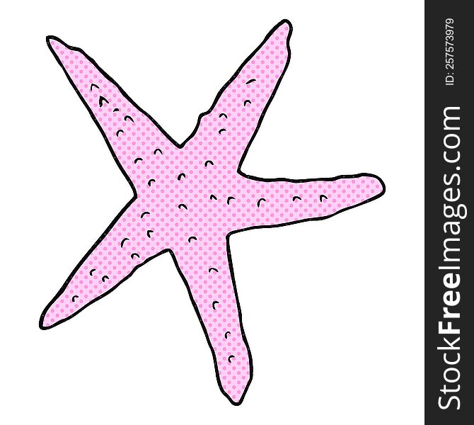freehand drawn cartoon starfish