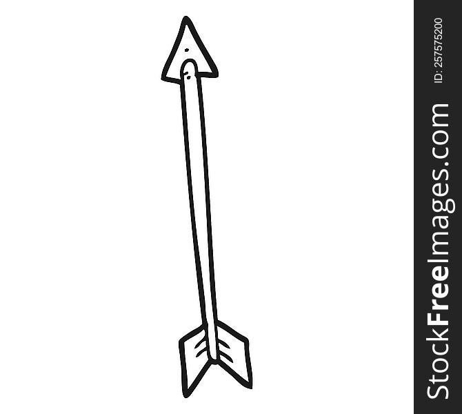 Black And White Cartoon Arrow