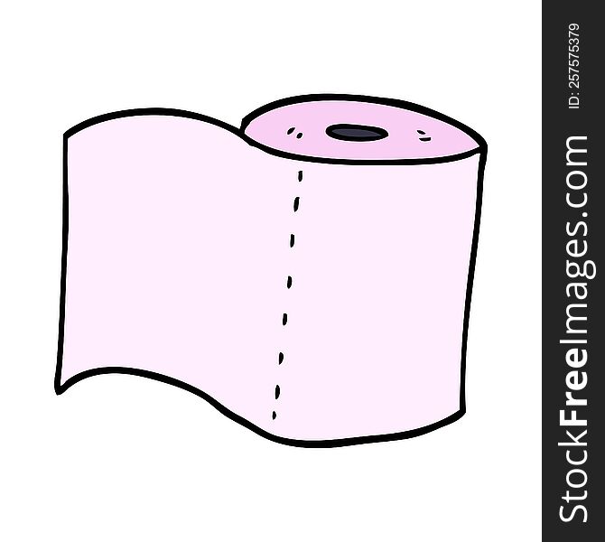 cartoon doodle toilet roll