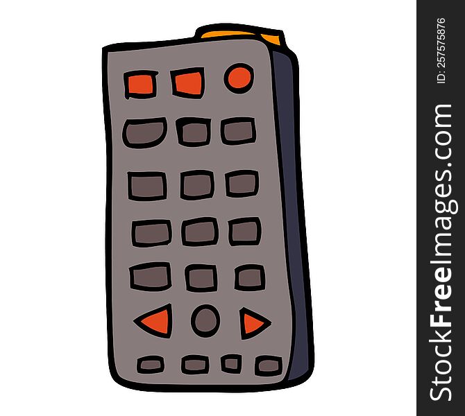 cartoon doodle remote control