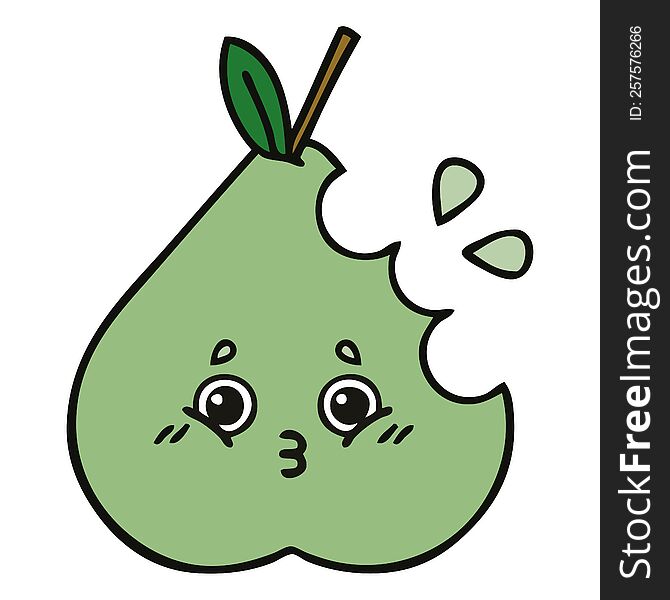 cute cartoon of a pear. cute cartoon of a pear