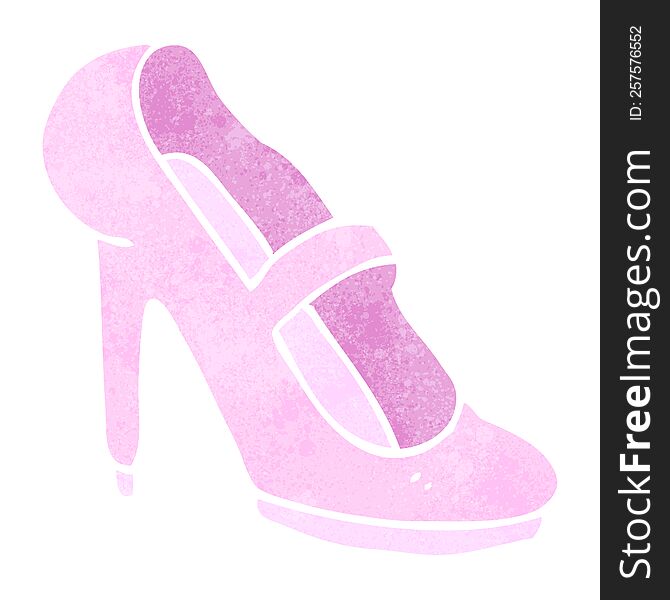 retro cartoon high heeled shoe