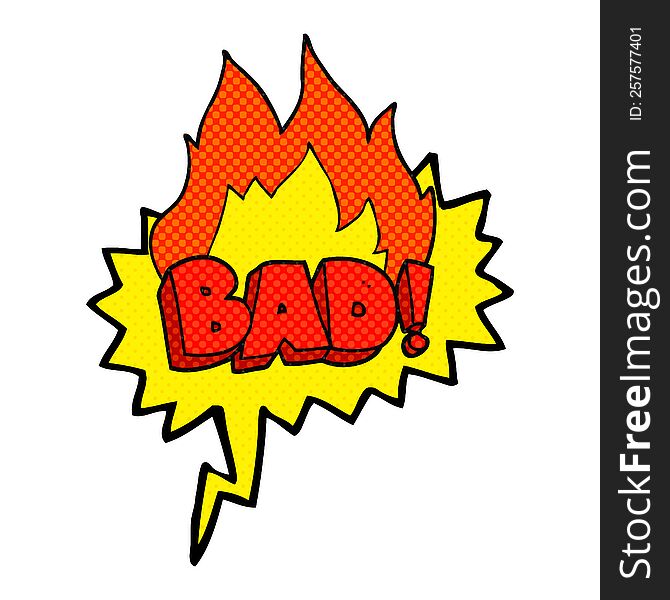 Comic Book Speech Bubble Cartoon Bad Symbol