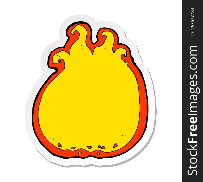 sticker of a cartoon flame border