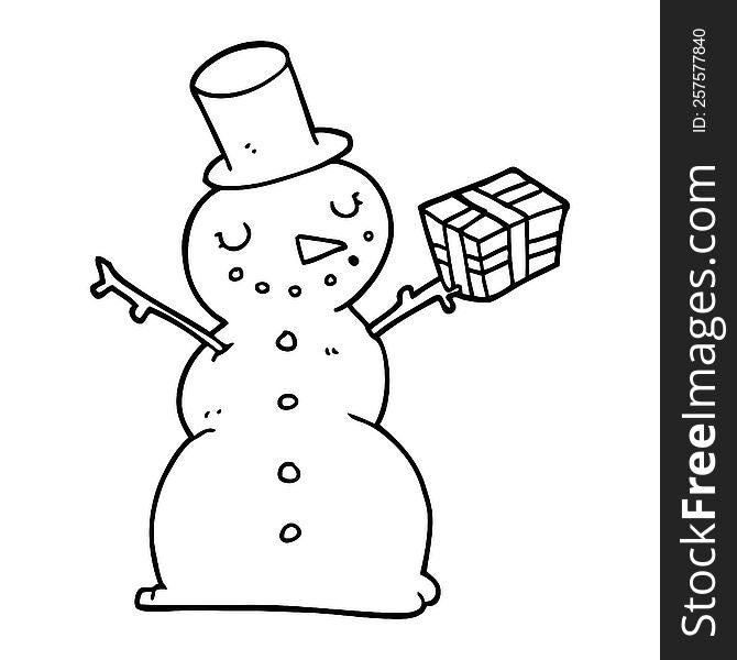 cartoon snowman