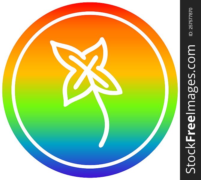 natural leaf circular icon with rainbow gradient finish. natural leaf circular icon with rainbow gradient finish