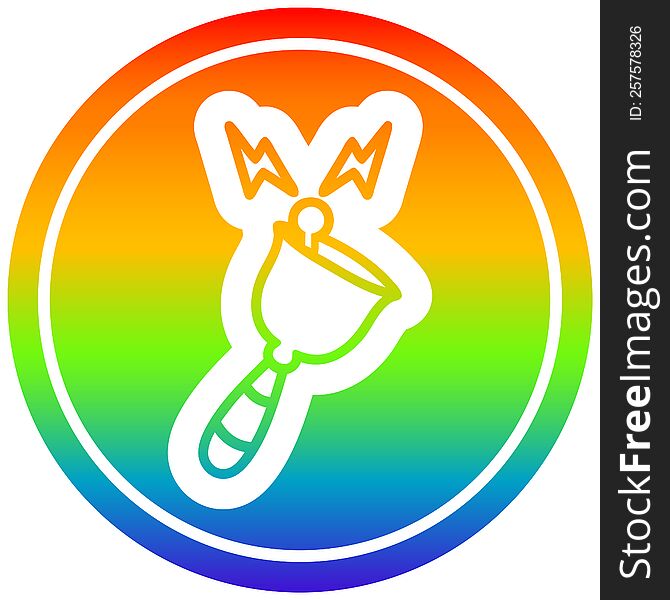Ringing Bell Circular In Rainbow Spectrum