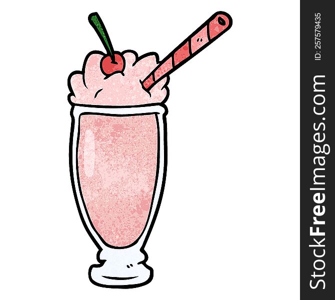 cartoon milkshake. cartoon milkshake