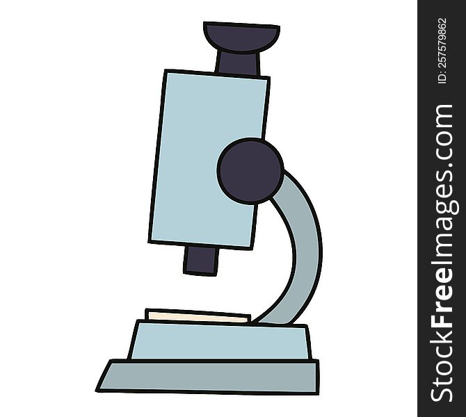 Cute Cartoon Science Microscope