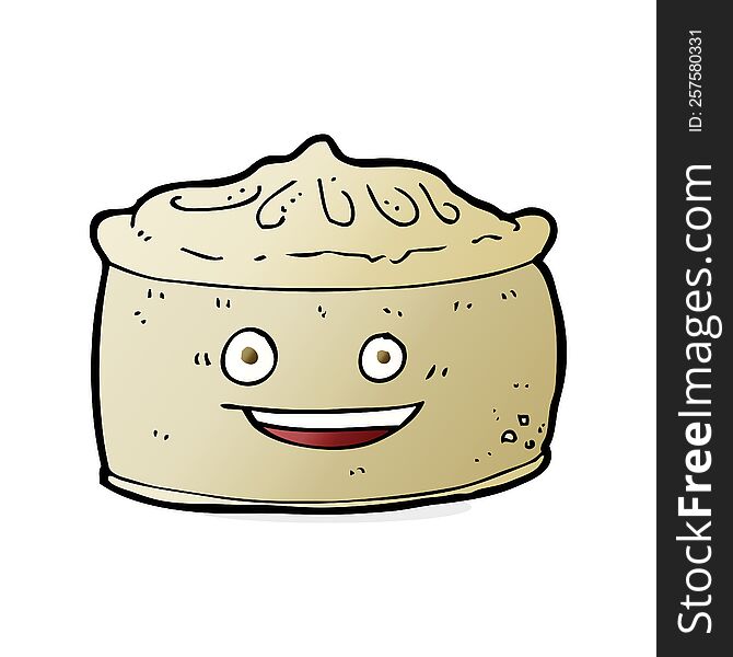 cartoon pie with face