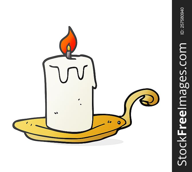 freehand drawn cartoon candle lamp
