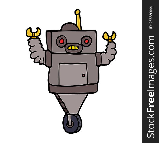 Cartoon Doodle Robot